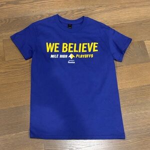 Blue/purple Denver Nuggets Playoffs T-Shirt Small
